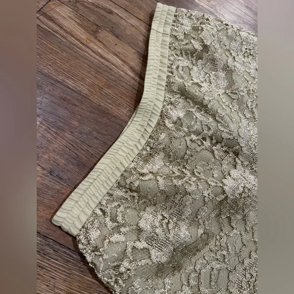 Vintage Theo Miles Gold Lace Pants 90’s Holiday Thanksgiving Christmas NYE - Picture 4 of 5